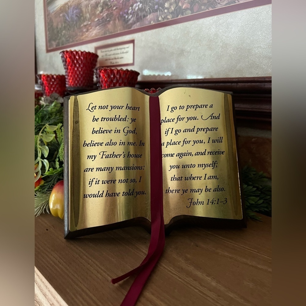 Vintage Solid Wood Bible Verse
John 14 Decor